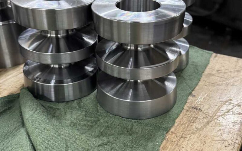 4-Axis CNC Lathe - Skid steer track rollers 2
